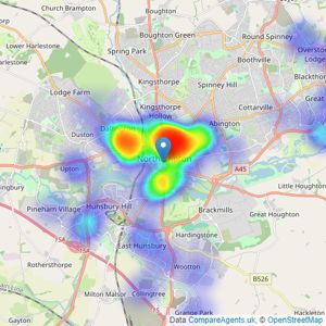 William H. Brown - Northampton listings heatmap