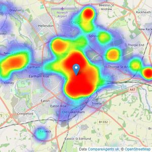 William H. Brown - Norwich listings heatmap