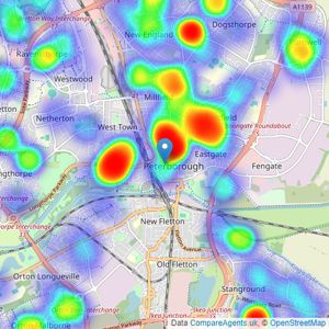 William H. Brown - Peterborough listings heatmap