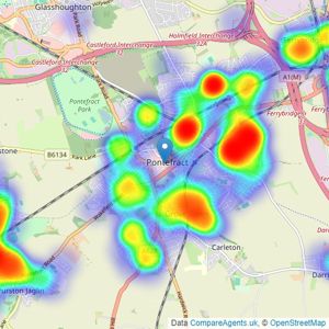 William H. Brown - Pontefract listings heatmap