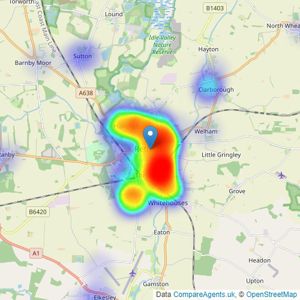 William H. Brown - Retford listings heatmap