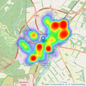 William H. Brown - Thetford listings heatmap