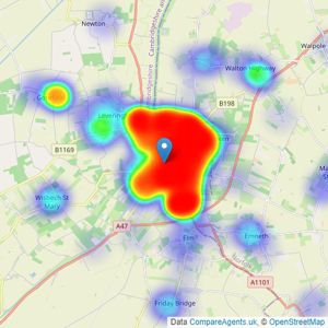 William H. Brown - Wisbech listings heatmap