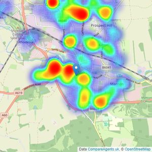 William H. Brown - Worksop listings heatmap