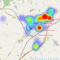 William H. Brown - Wymondham listings heatmap