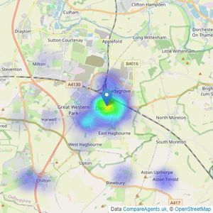 William Jones Estate Agents - Didcot listings heatmap