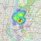 William Rose - Highams Park listings heatmap