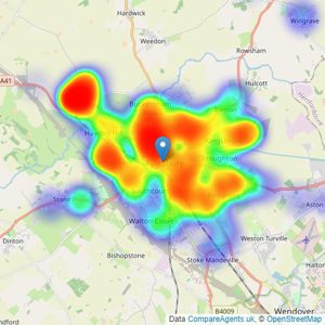 Williams Estate Agents - Aylesbury listings heatmap