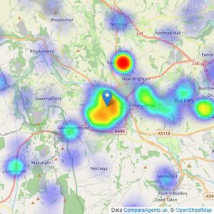 Williams Estates - Mold listings heatmap