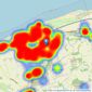 Williams Estates - Prestatyn listings heatmap