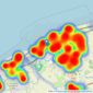 Williams Estates - Rhyl listings heatmap