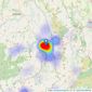 Williams Estates - Ruthin listings heatmap