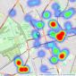 Williams Harlow - Cheam Village listings heatmap