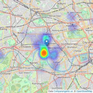 Willmotts - London listings heatmap