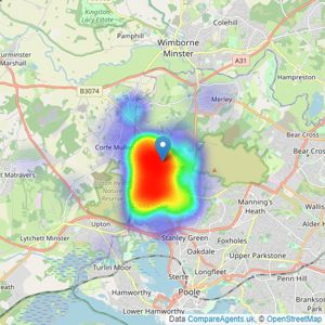 Wilson Thomas Limited - Broadstone listings heatmap