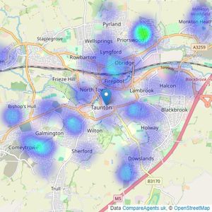 Wilsons - Taunton listings heatmap