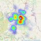 Wingetts - Wrexham listings heatmap