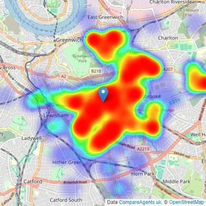 Winkworth - Blackheath listings heatmap