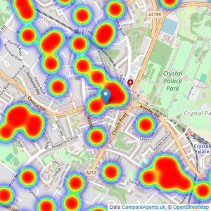 Winkworth Crystal Palace - Crystal Palace listings heatmap