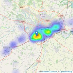 Winkworth - Eaton listings heatmap