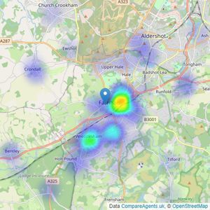 Winkworth - Farnham listings heatmap