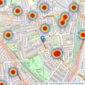 Winkworth - Hendon listings heatmap