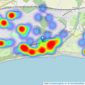 Winkworth - Highcliffe listings heatmap