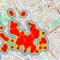 Winkworth - Maida Vale listings heatmap