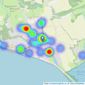 Winkworth - Milford On Sea listings heatmap