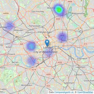 Winkworth New Homes - London listings heatmap