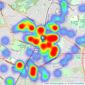 Winkworth - Palmers Green listings heatmap