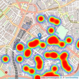 Winkworth - Pimlico listings heatmap