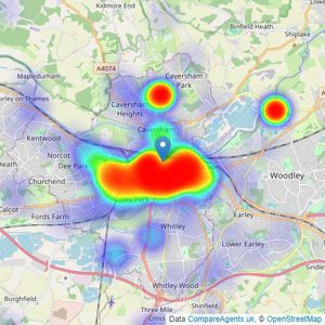 Winkworth - Reading listings heatmap