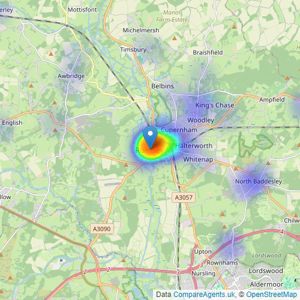 Winkworth - Romsey listings heatmap