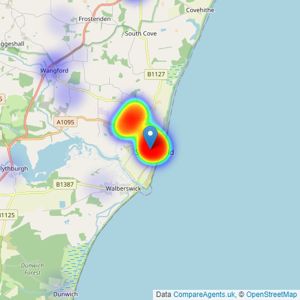 Winkworth - Southwold listings heatmap