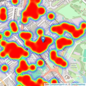 Winkworth - St John's Wood listings heatmap