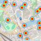 Winkworth - Surrey Quays listings heatmap