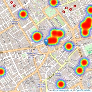 Winkworth - West End listings heatmap