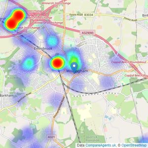 Winkworth - Wokingham listings heatmap