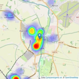 Winterbrook - Wallingford listings heatmap