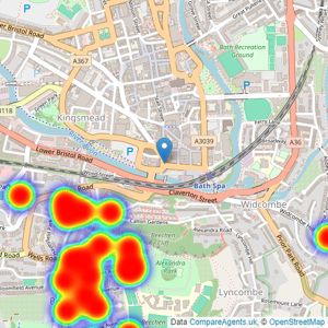 Wisden Homes Ltd - Bath listings heatmap