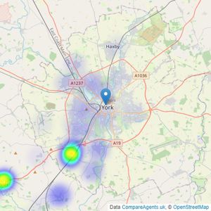 Wishart Estate Agents - York listings heatmap