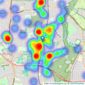 WJ Meade - Highams Park listings heatmap