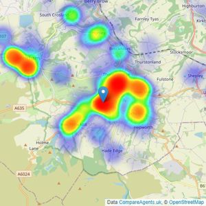 WM. Sykes & Son - Holmfirth listings heatmap