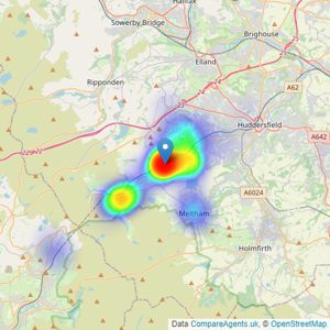 WM. Sykes & Son - Slaithwaite listings heatmap