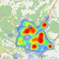 Wood & Pilcher - Crowborough listings heatmap