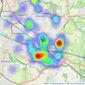 Woodhall Properties - Hazel Grove listings heatmap