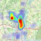 Woodhouse - Cheshunt listings heatmap