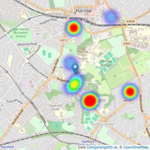 Woodrow Morris - Harrow-on-the-Hill listings heatmap