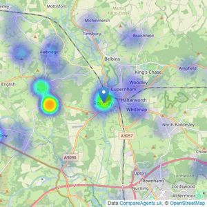 Woolley & Wallis - Romsey listings heatmap